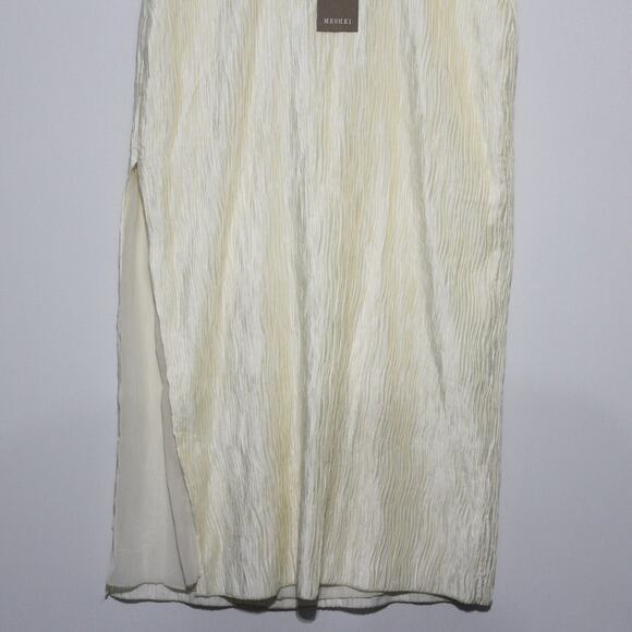 Meshki Theia Plisse Maxi Dress in Ivory Size XL NWT - Picture 13 of 14